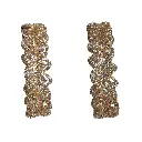 Elegant Gold Floral Diamond bangle set - one pair