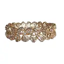 Elegant Gold Floral Diamond Bangle