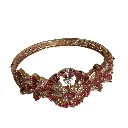 Rose Gold Ruby Stone Designer Kada – Elegant Single Artificial Bangle for Women