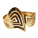 Golden Geometric Cut-Out Cuff Bracelet