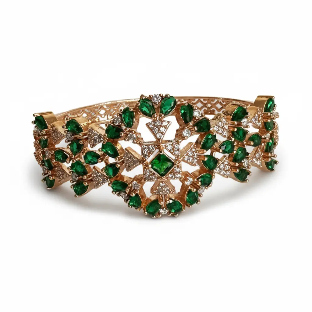 [MIRA00011] Emerald Radiance Designer Bracelet