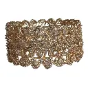 Crystal Blossom Gold-Tone Designer Bracelet Pair
