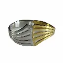 Dual-Tone Cutout Designer Kada Bracelet