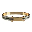 Luxury Dual-Tone Crystal Accent Bangle Bracelet – Designer-Inspired Style